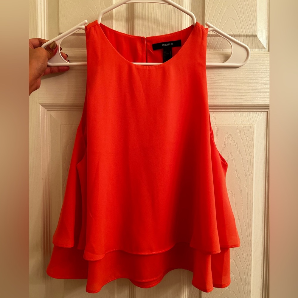 Sleeveless Blouse Coral